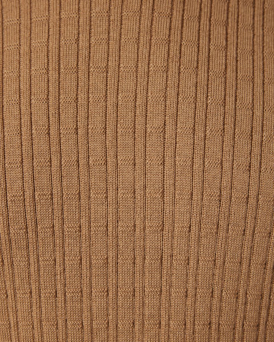 Merino Wool Long Sleeve Crew Knit, Tan, hi-res